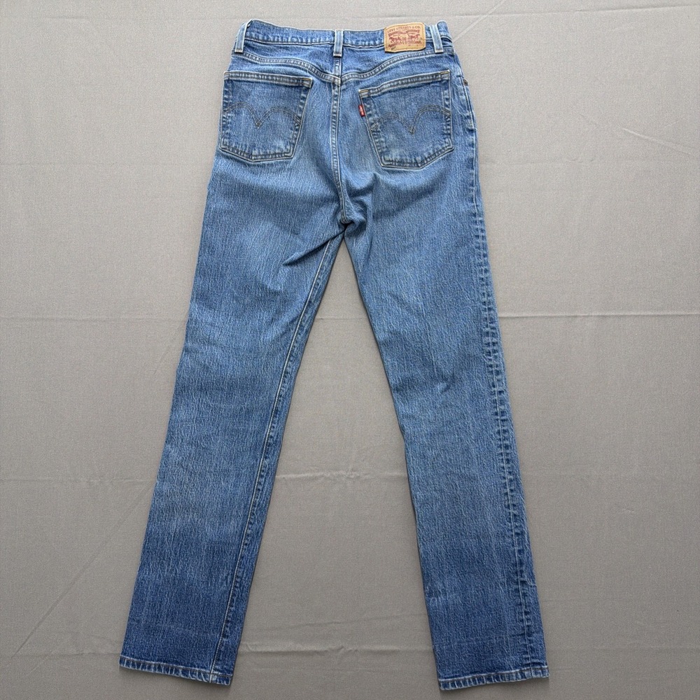 Levis 501 Original Fit Mens Jeans W28 L32 Medium Wash Blue Button Fly 12501-0291